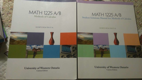 math 1225 附送study book八成新几乎没记笔记，$60